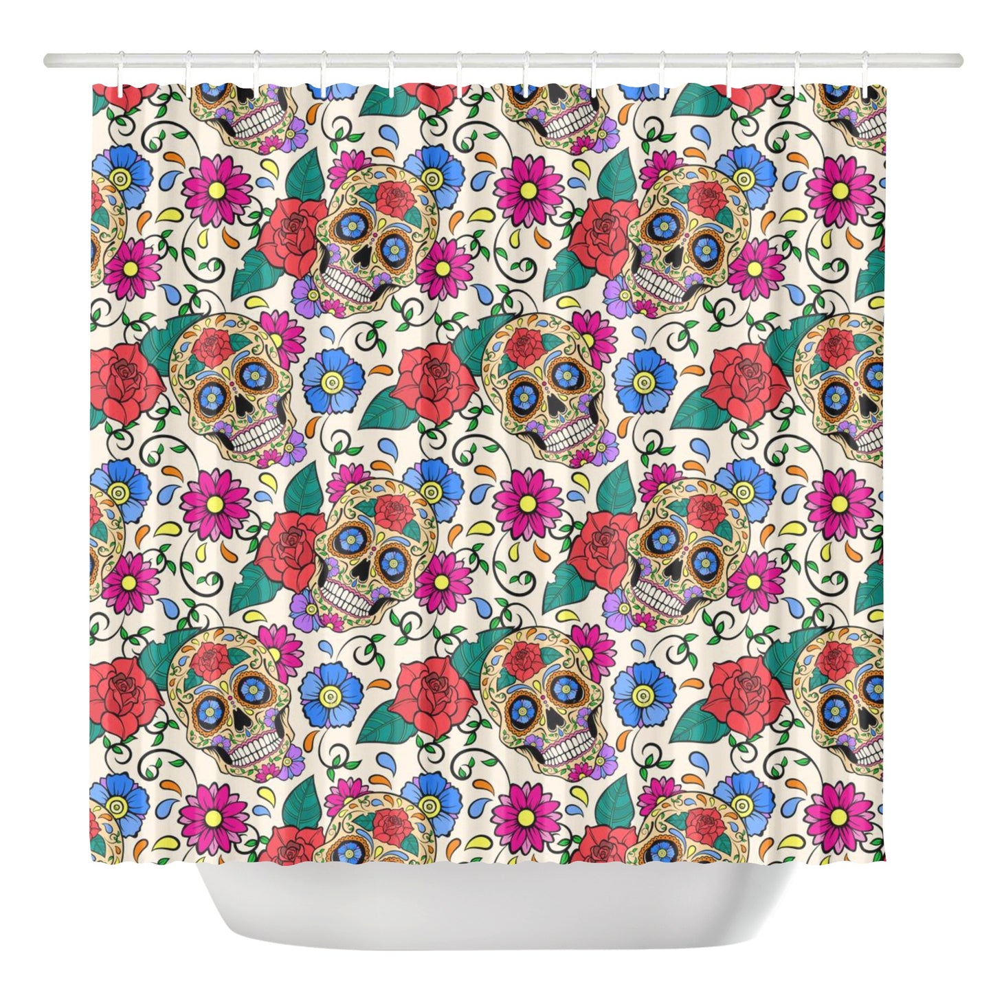 Candy sugar skull Shower Curtain