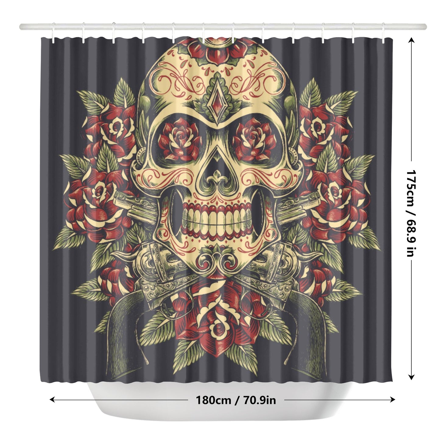 Calaveras sugar skull Shower Curtain