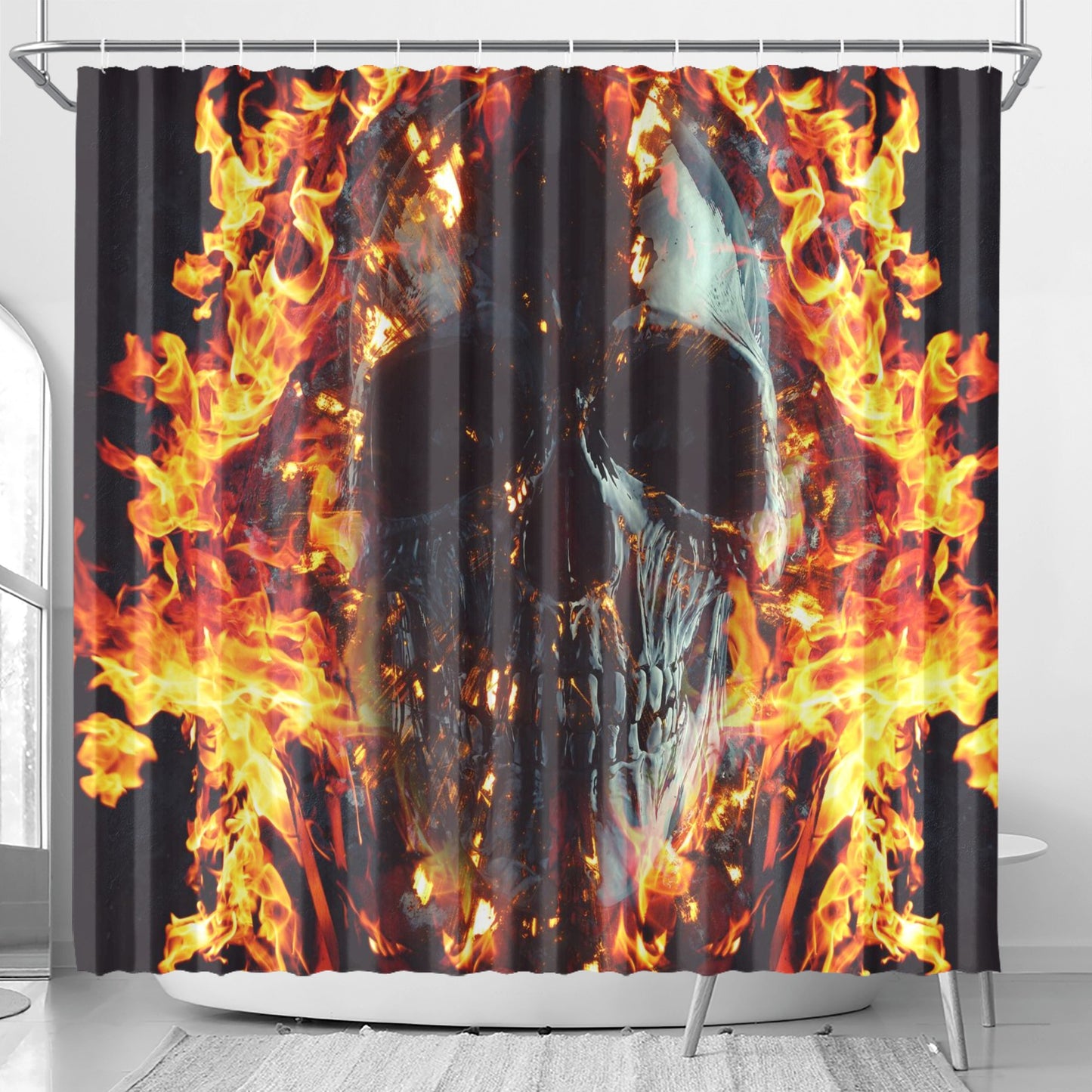 Sugar skull day of the dead Shower Curtain