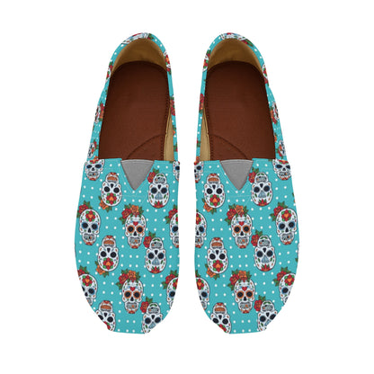 Floral sugar skull Day of the dead Women's Casual Shoes