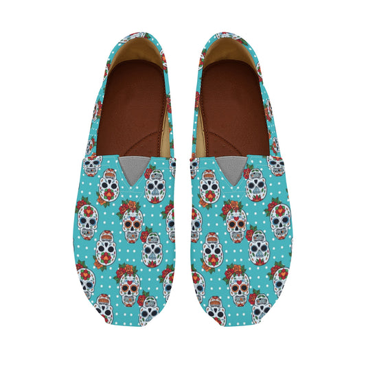 Floral sugar skull Day of the dead Women's Casual Shoes