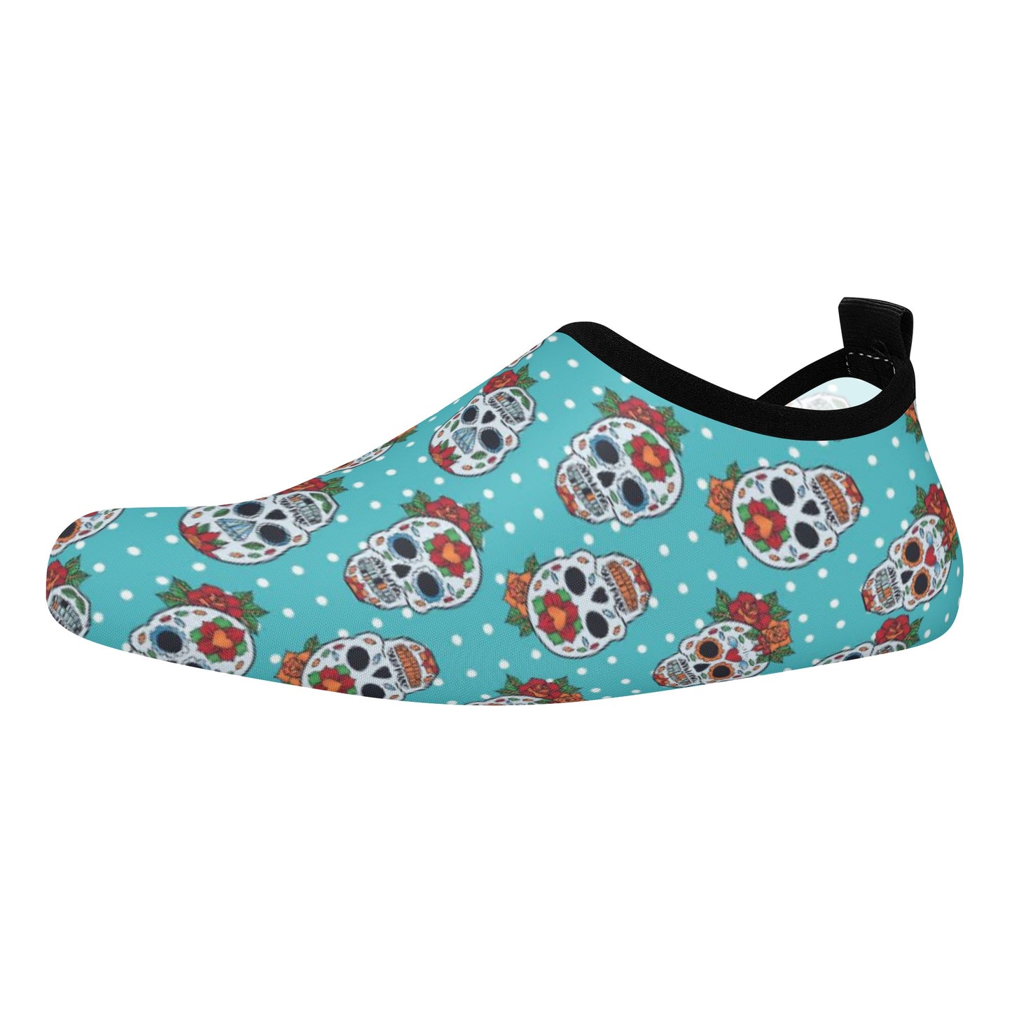 Floral sugar skull Day of the dead Women's Water Sports Skin Shoes