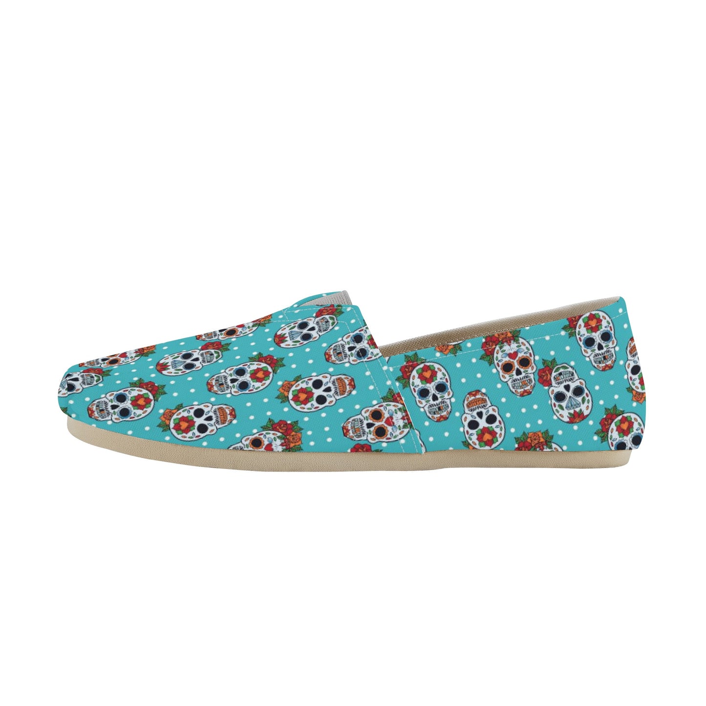 Floral sugar skull Day of the dead Women's Casual Shoes