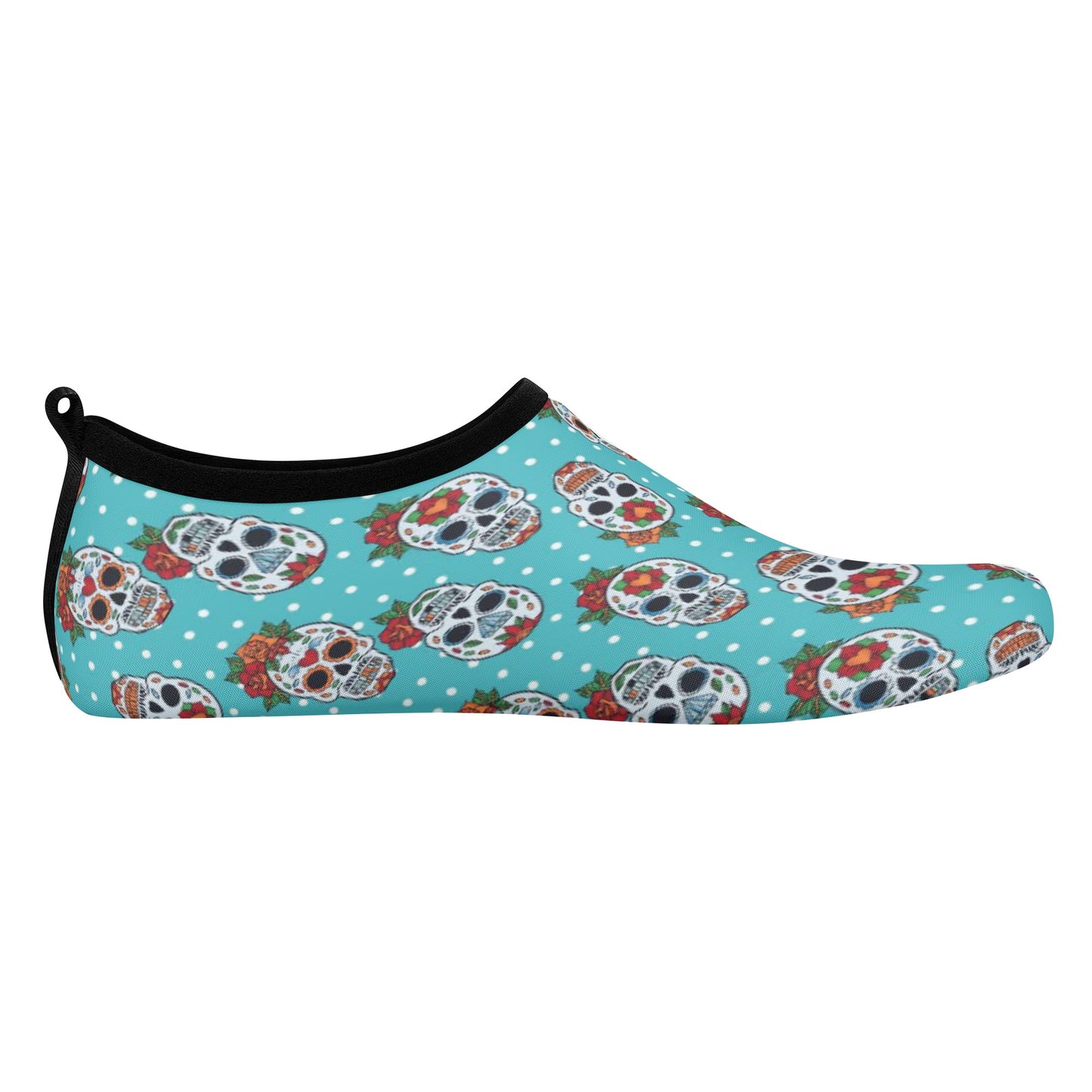 Floral sugar skull Day of the dead Women's Water Sports Skin Shoes