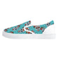 Floral sugar skull Day of the dead Women's Slip On Shoes