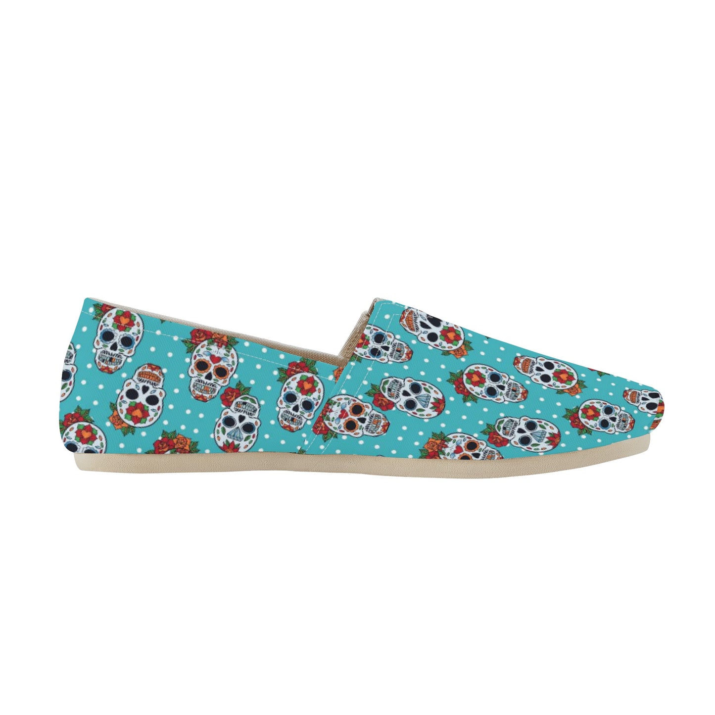 Floral sugar skull Day of the dead Women's Casual Shoes