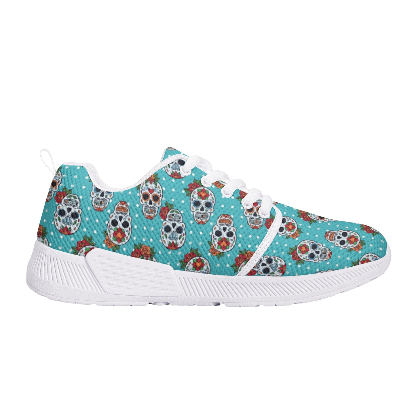 Floral sugar skull Day of the dead New Women's Athletic Running Shoes