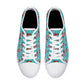 Floral sugar skull Day of the dead Women's Low Top Canvas Shoes With Customized Tongue