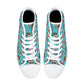 Floral sugar skull Day of the dead Women's High Top Canvas Shoes With Customized Tongue