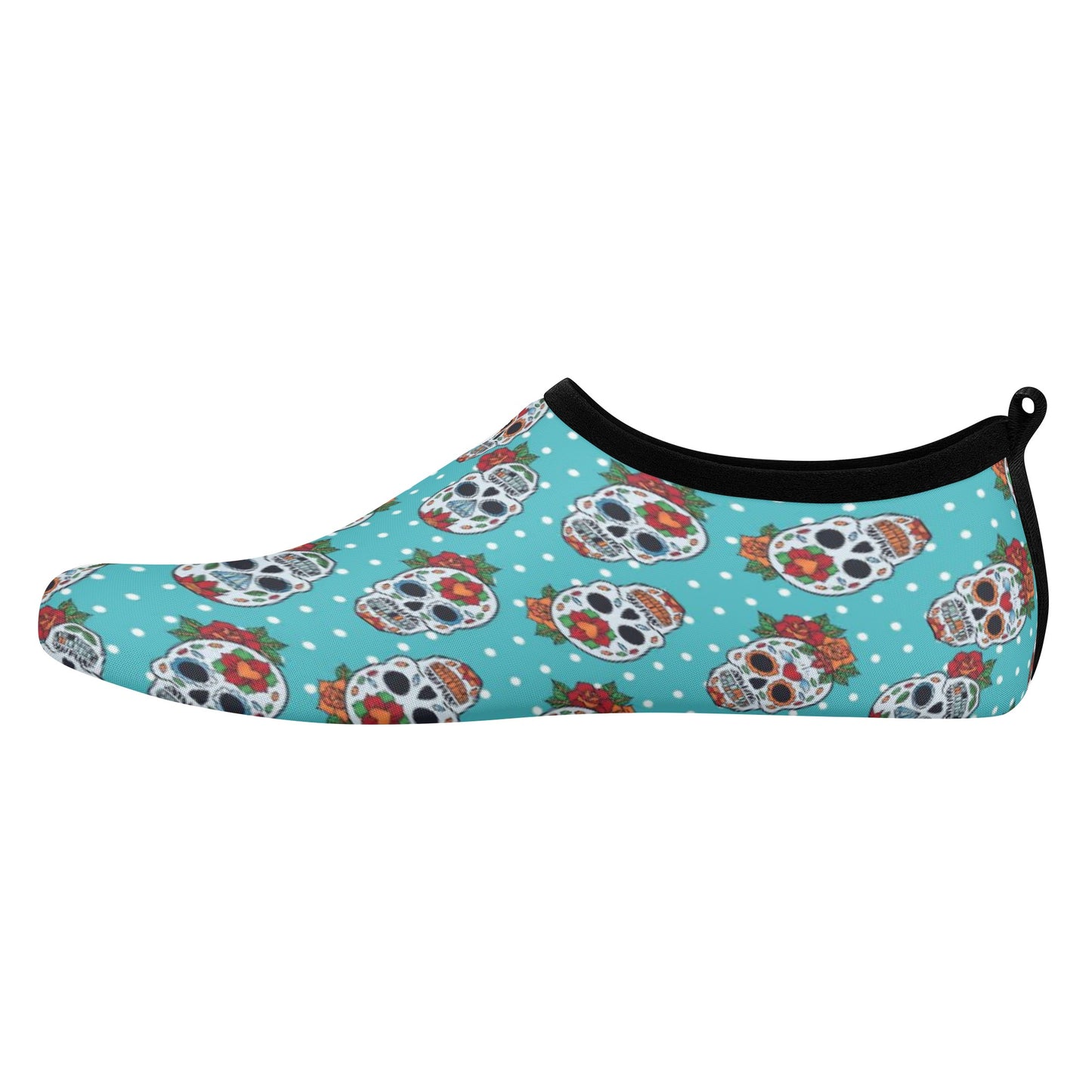 Floral sugar skull Day of the dead Women's Water Sports Skin Shoes