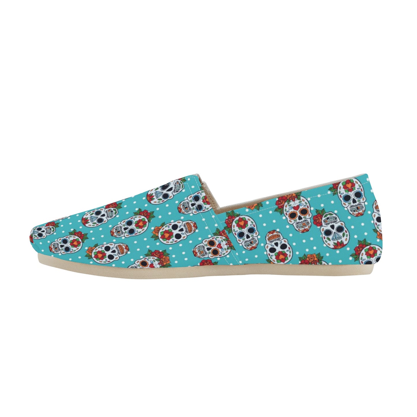 Floral sugar skull Day of the dead Women's Casual Shoes