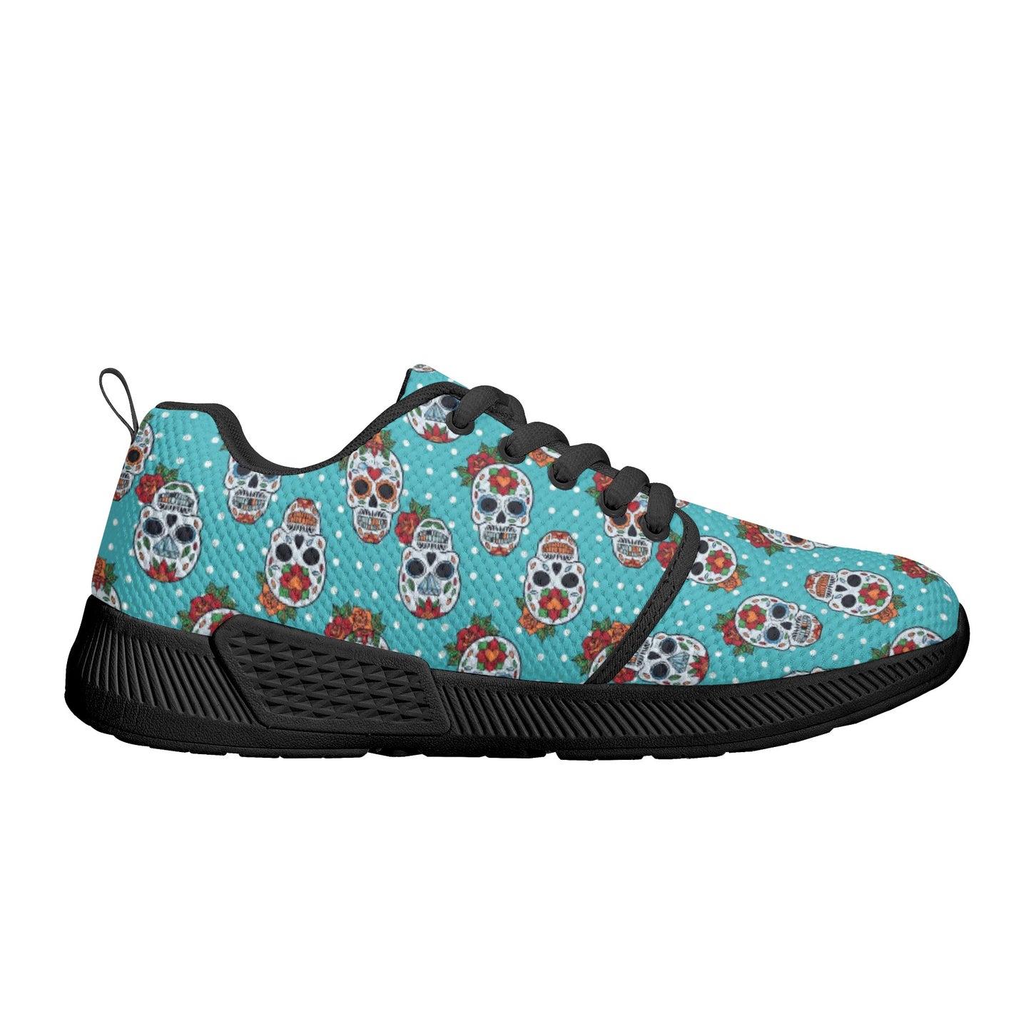 Floral sugar skull Day of the dead New Women's Athletic Running Shoes