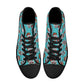Floral sugar skull Day of the dead Women's High Top Canvas Shoes With Customized Tongue