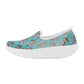 Floral sugar skull Day of the dead Women's Platform Walking Shoes