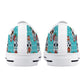 Floral sugar skull Day of the dead Women's Low Top Canvas Shoes With Customized Tongue