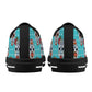 Floral sugar skull Day of the dead Women's Low Top Canvas Shoes With Customized Tongue