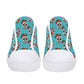 Floral sugar skull Day of the dead Women's Low Top Canvas Shoes With Customized Tongue
