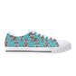 Floral sugar skull Day of the dead Women's Lightweight Low Top Canvas Shoes