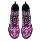 Day of the dead candy skull calaveras Men's Leather Chunky Boots