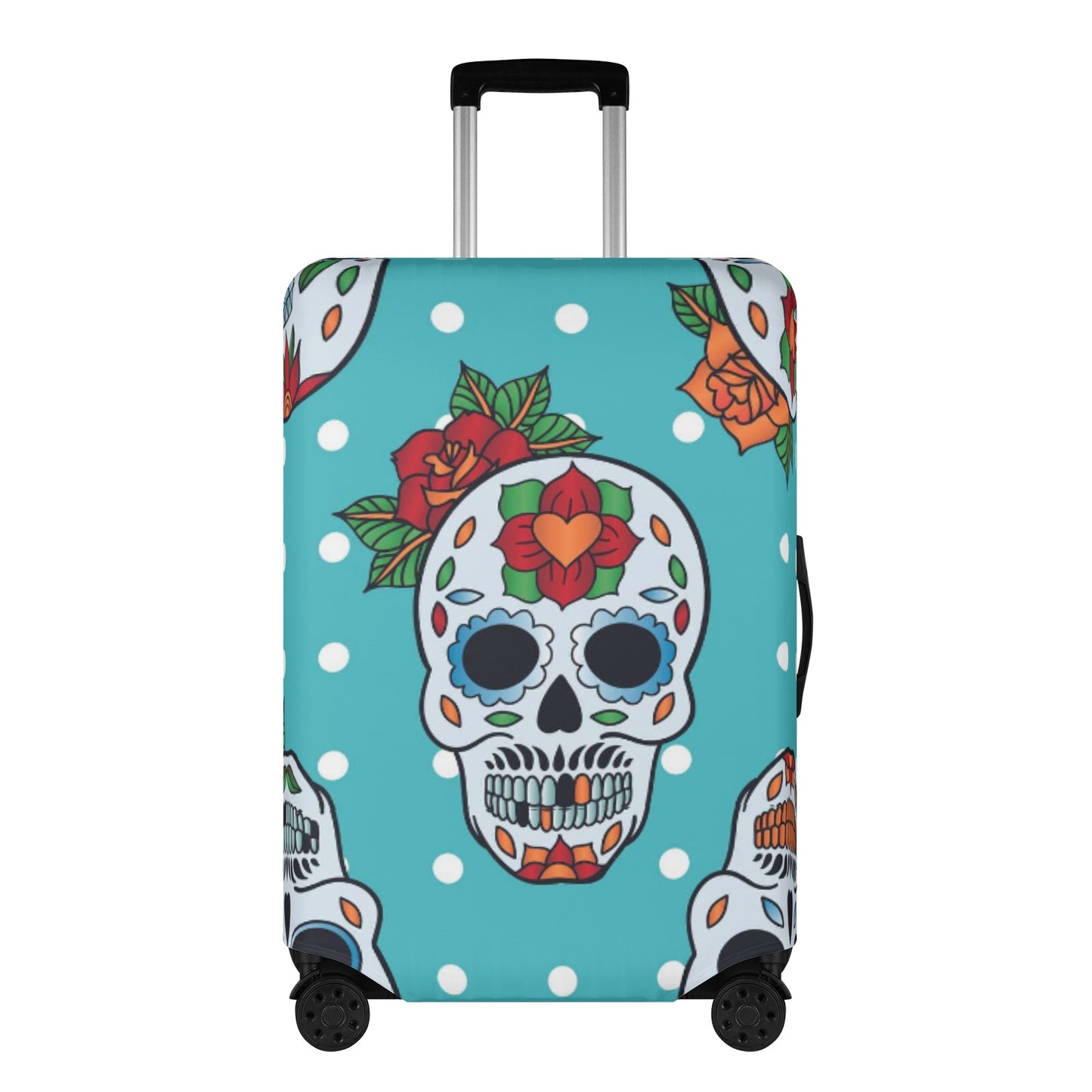 Dia de los muertos skull Polyester Luggage Cover