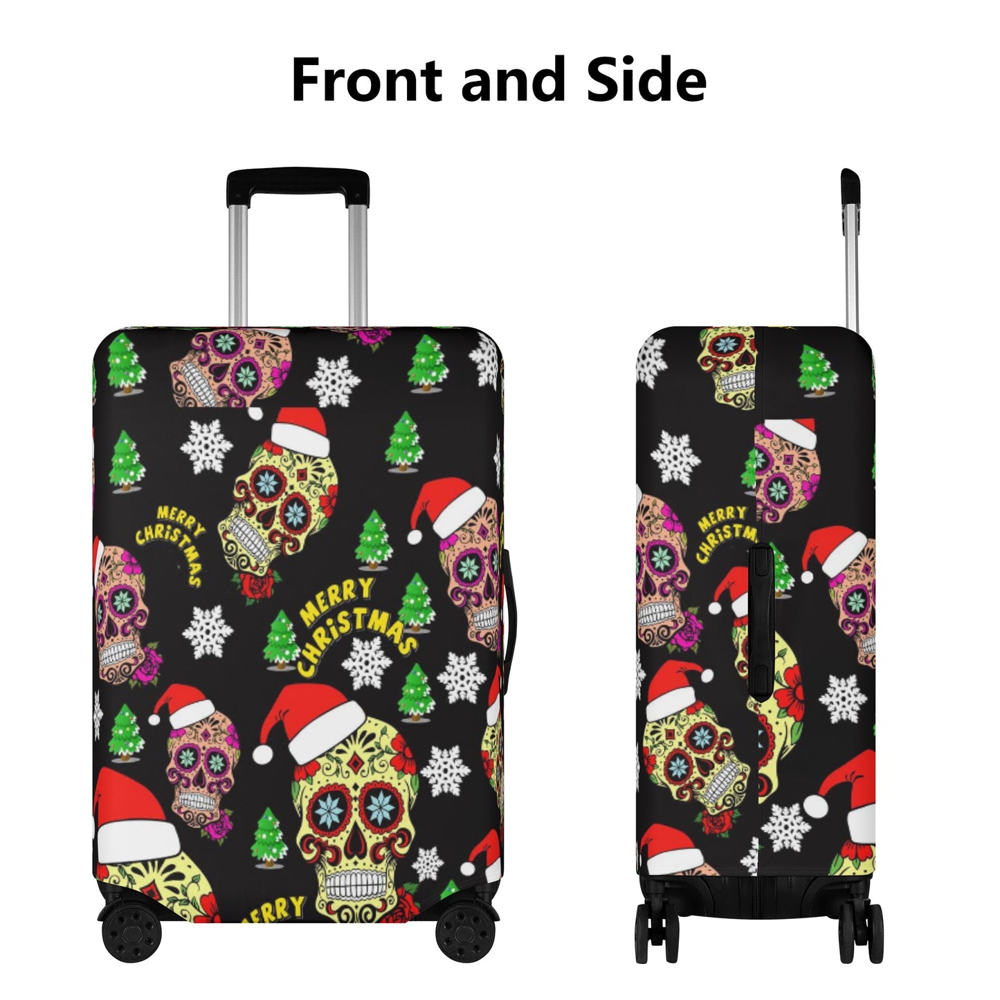 Sugar skull halloween candy skull Polyester Luggage Cover