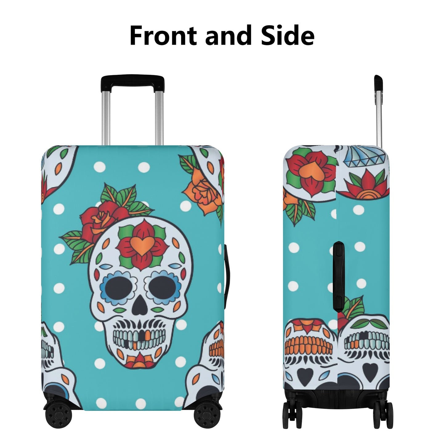 Dia de los muertos skull Polyester Luggage Cover