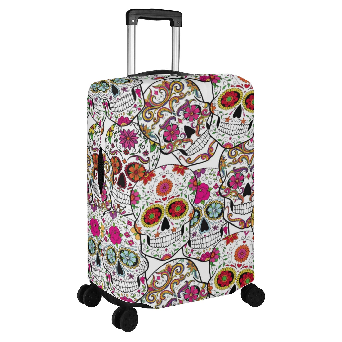 Sugar skull skeleton day of the dead Polyester Luggage Cover