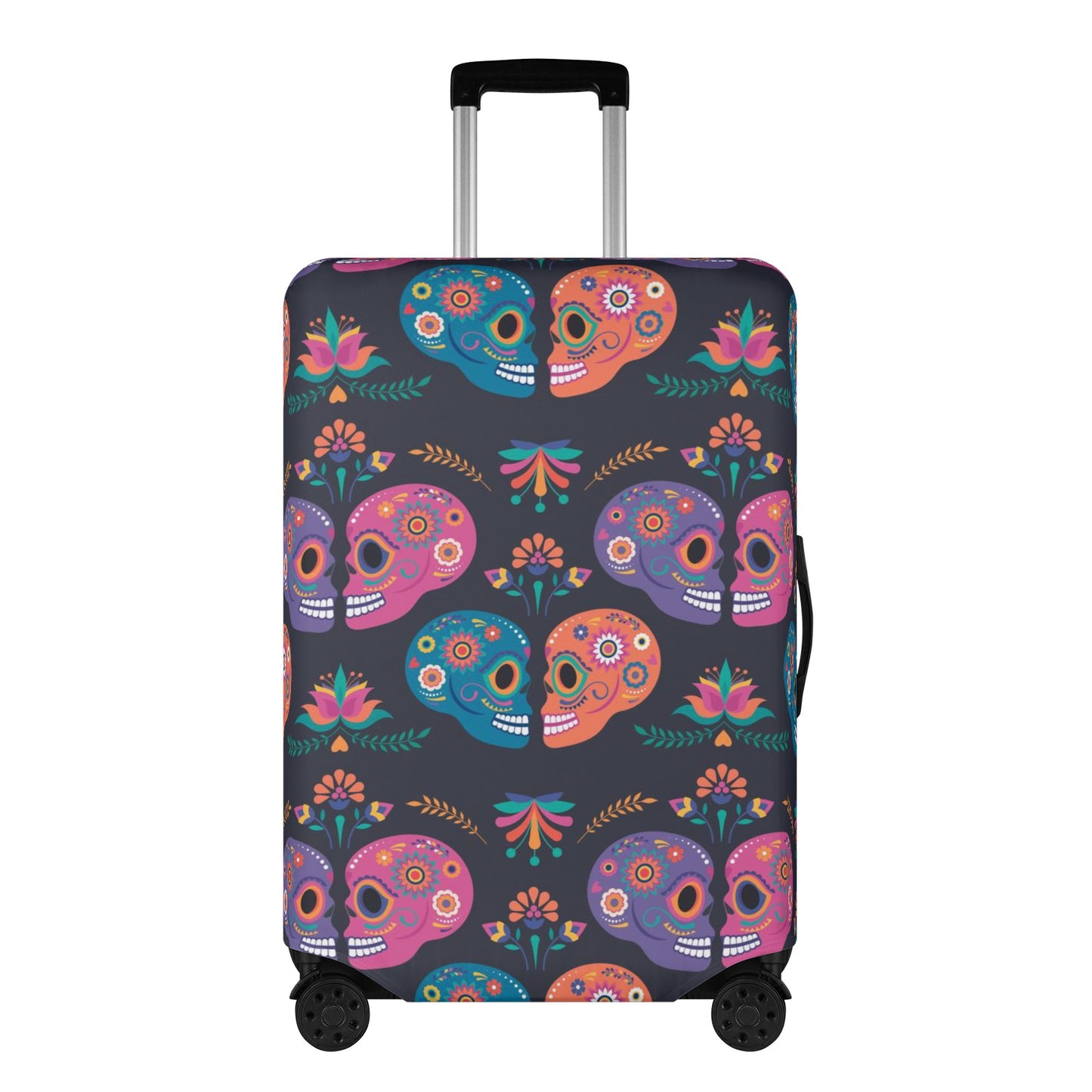 Dia de los muertos candy skulls Day of the dead candy skull calaveras Polyester Luggage Cover