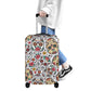 Flaming skull halloween Day of the dead gothic skull Polyester Luggage Cover