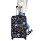 Rose skull floral sugar skull Polyester Luggage Cover