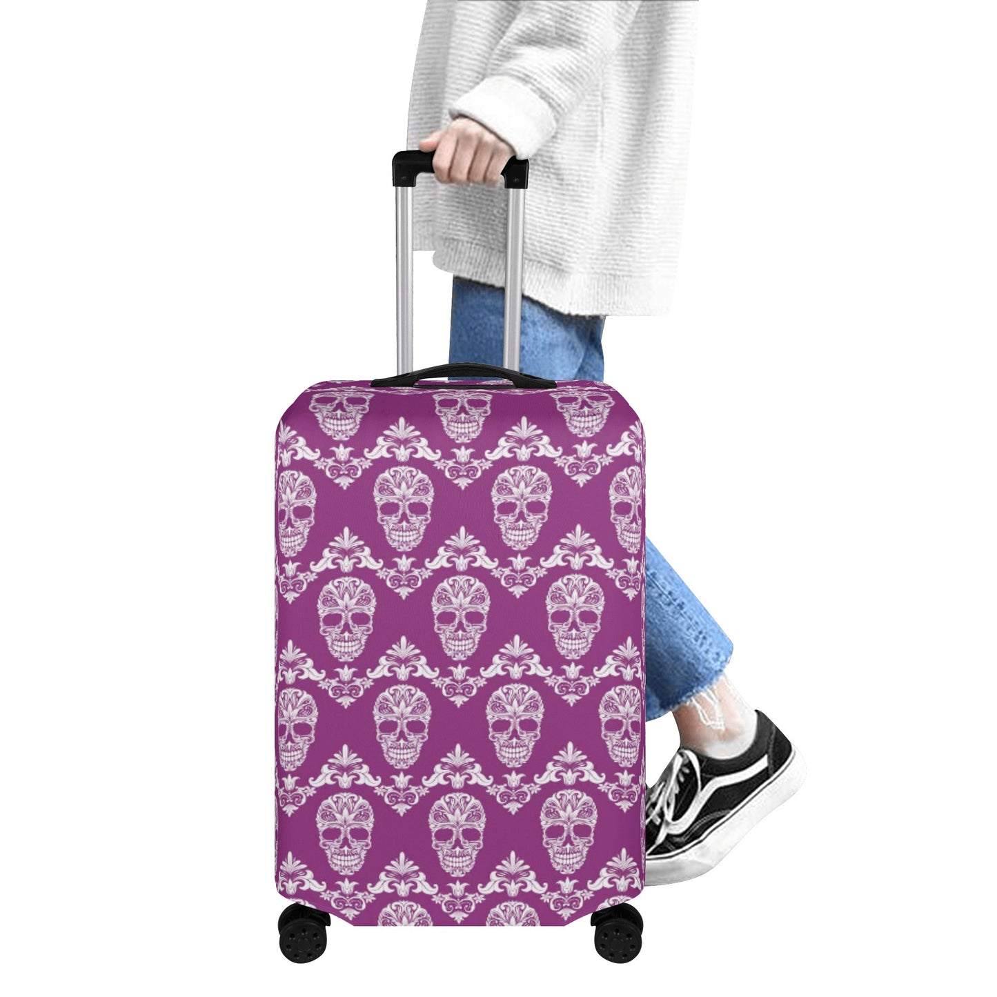 Skull Calaveras candy skull Polyester Luggage Cover