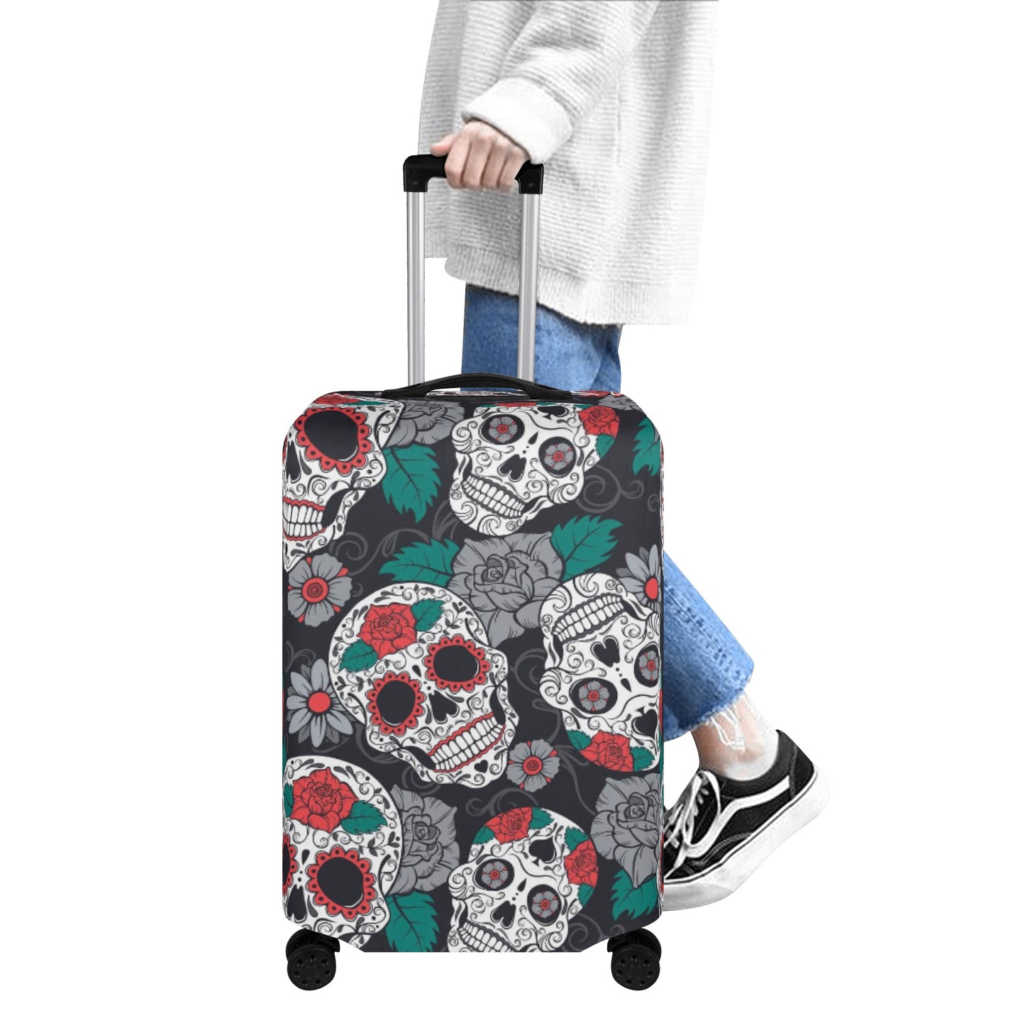 Grim reaper Halloween Polyester Luggage Cover