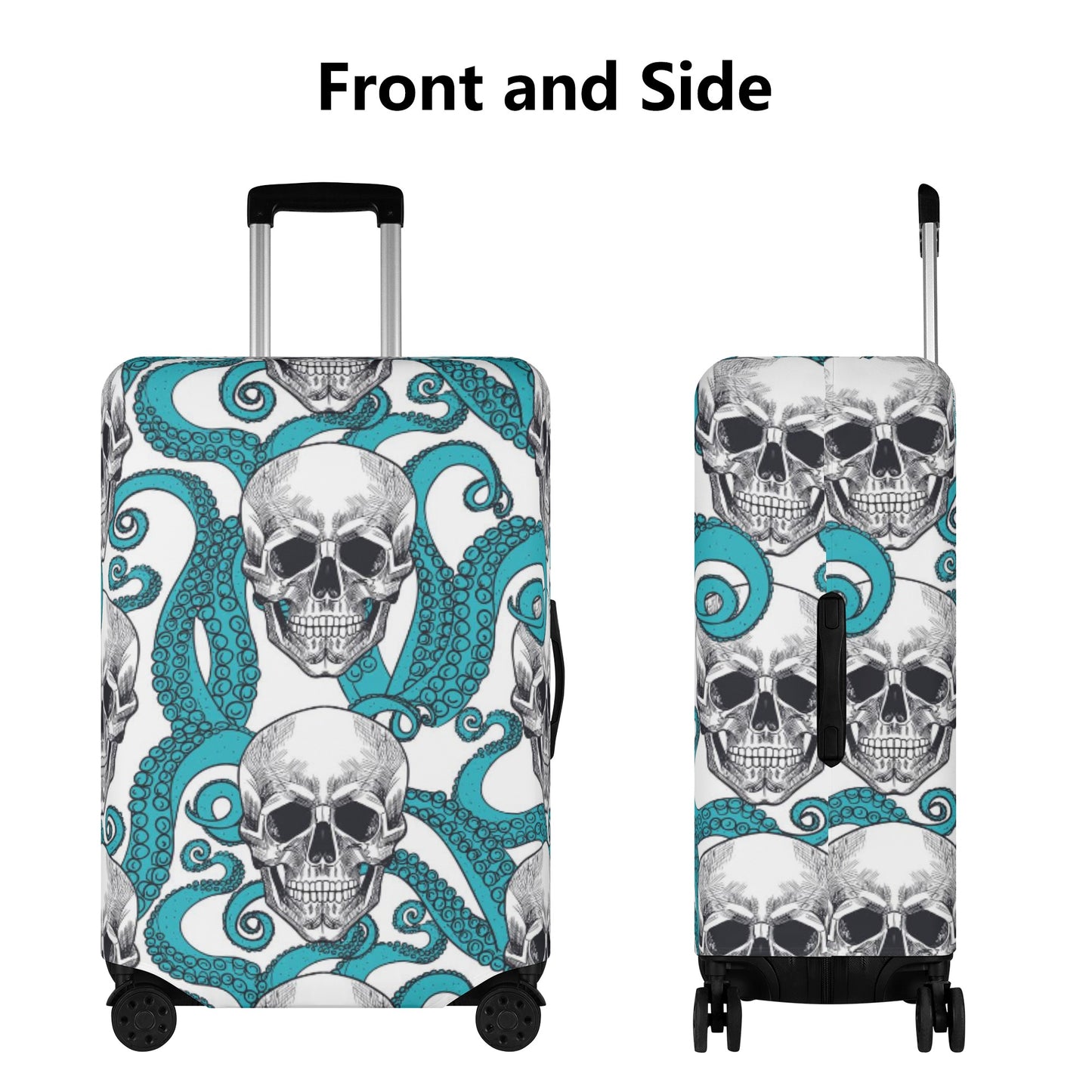 Gothic Halloween skeleton skull Day of the dead candy skull gothic Polyester Luggage Cover