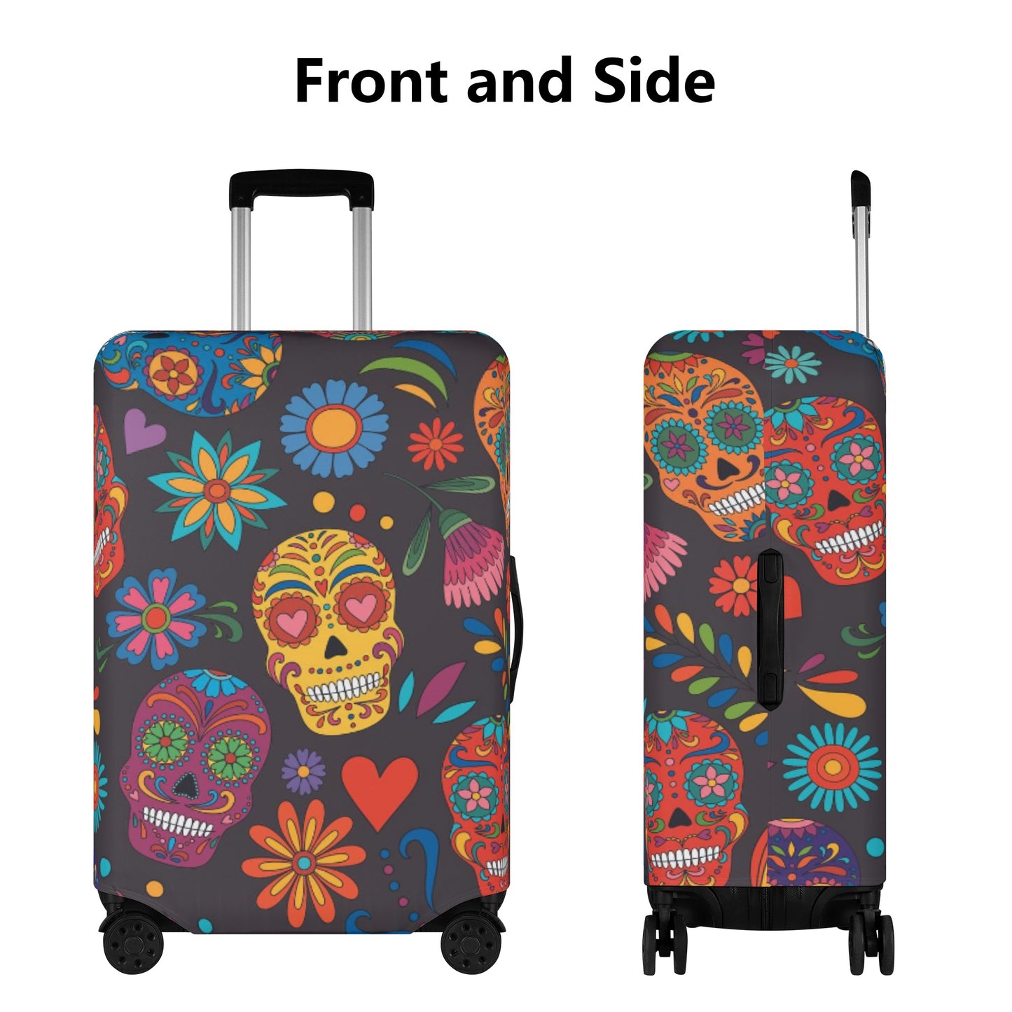 Sugar skull skeleton Halloween Polyester Luggage Cover