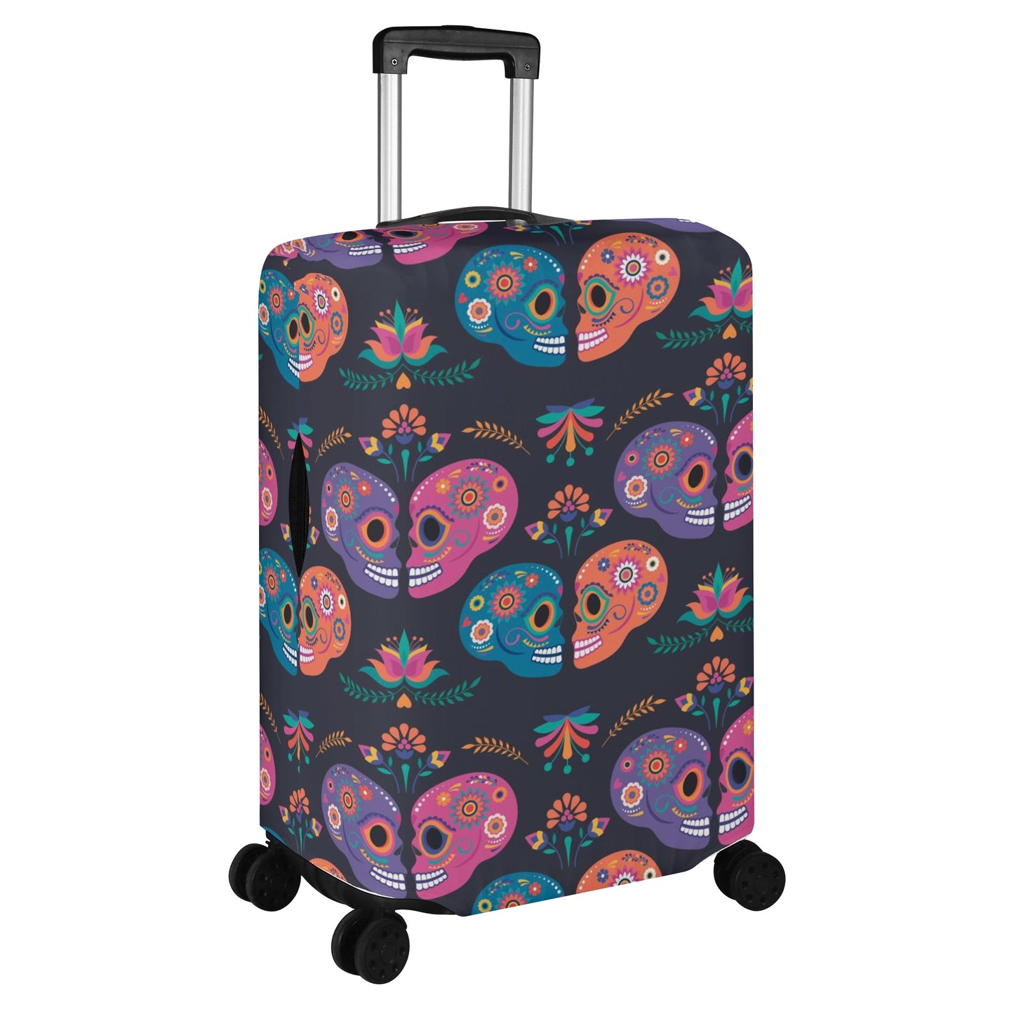 Dia de los muertos candy skulls Day of the dead candy skull calaveras Polyester Luggage Cover