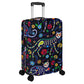Rose skull floral sugar skull Polyester Luggage Cover