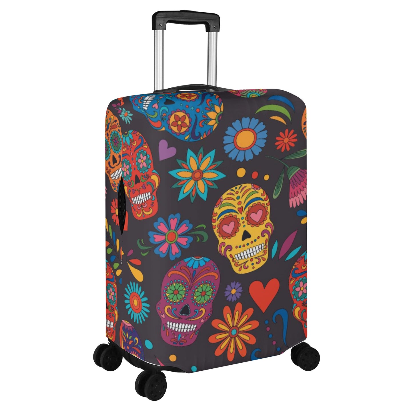 Sugar skull skeleton Halloween Polyester Luggage Cover