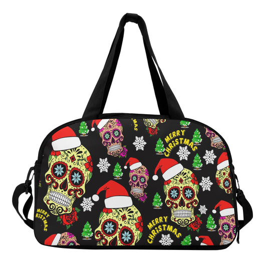 Merry christmas sugar skull travel bag Travel Luggage Bag