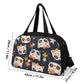 Sugar skull cat travel bag, skull Travel Luggage Bag