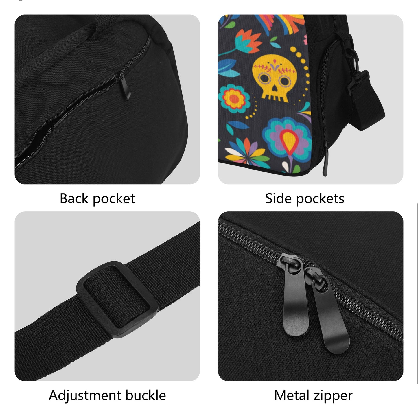 Halloween sugar skull Travel Luggage Bag