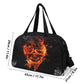 Flaming skull  fire Halloween Travel Luggage Bag