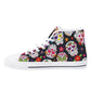 Dia de los muertos sugar skull Women's High Top Canvas Shoes With Customized Tongue