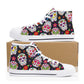 Dia de los muertos sugar skull Women's High Top Canvas Shoes With Customized Tongue