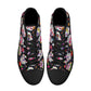 Dia de los muertos sugar skull Women's High Top Canvas Shoes With Customized Tongue