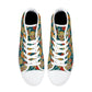 Mexican skull Calaveras day of the dead Women's High Top Canvas Shoes With Customized Tongue