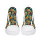 Mexican skull Calaveras day of the dead Women's High Top Canvas Shoes With Customized Tongue