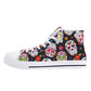 Dia de los muertos sugar skull Women's High Top Canvas Shoes With Customized Tongue