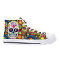 Sugar skull Day of the dead pattern women's high top shoes