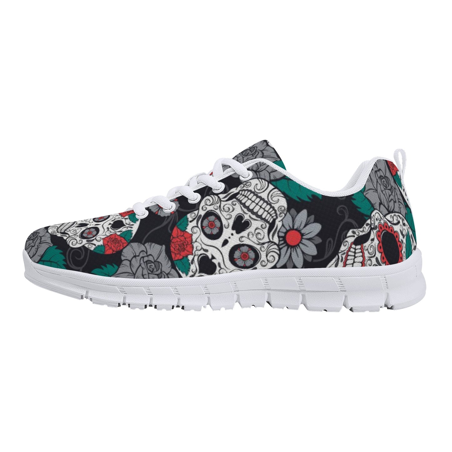 Day of the dead candy skull gothic Women's Running Shoes