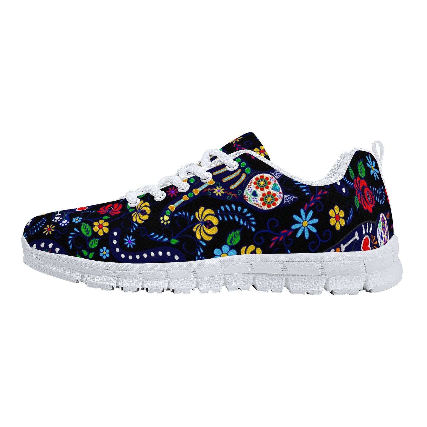 Cat sugar skull pattern Women's Running Shoes